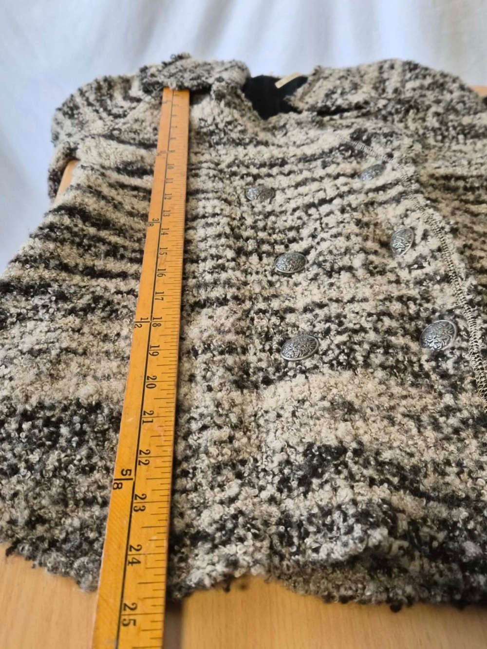 Free People Chic Cozy New England Posh Wool Blend Chunky Frilly Wench Sweater XS - Picture 9 of 10
